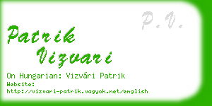 patrik vizvari business card